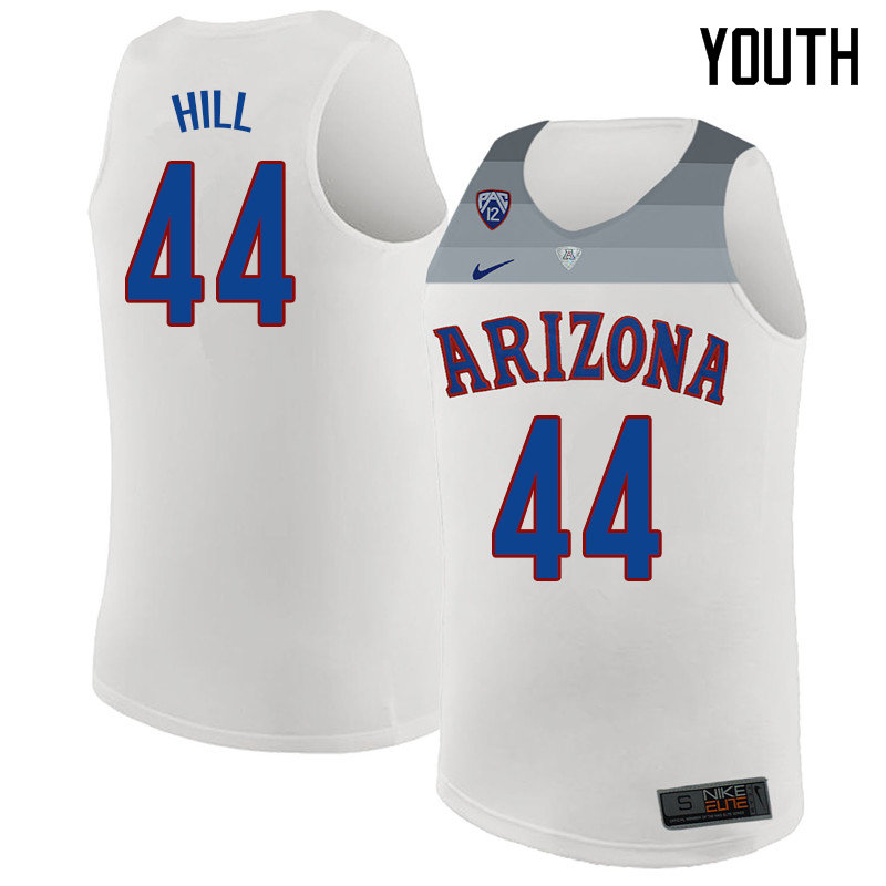 2018 Youth #44 Solomon Hill Arizona Wildcats College Basketball Jerseys Sale-White